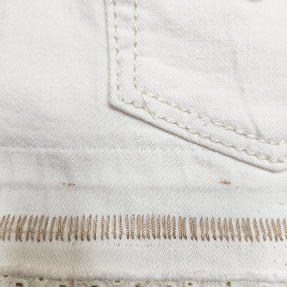 Miss Me Women's Denim MIni Skirt Flap Pockets Eyelet Trim Off White S - Picture 8 of 10